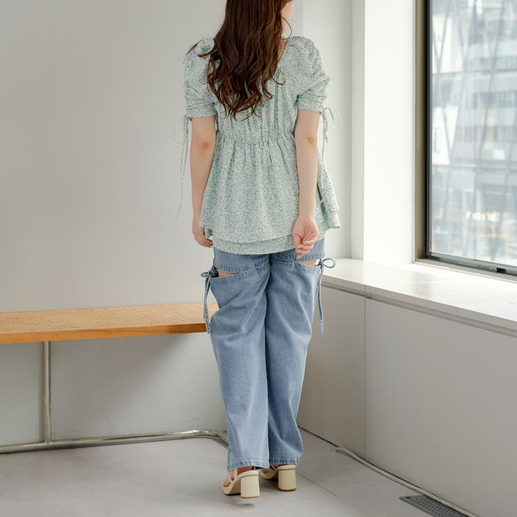 脇スリットリボンデニム[品番：OLOW0013119]｜RMAF NICE CLAUP
