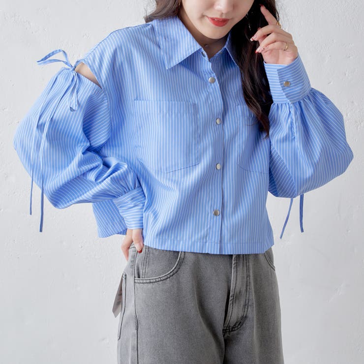 袖リボンブラウス[品番：OLOW0012368]｜RMAF NICE CLAUP / OLIVE des