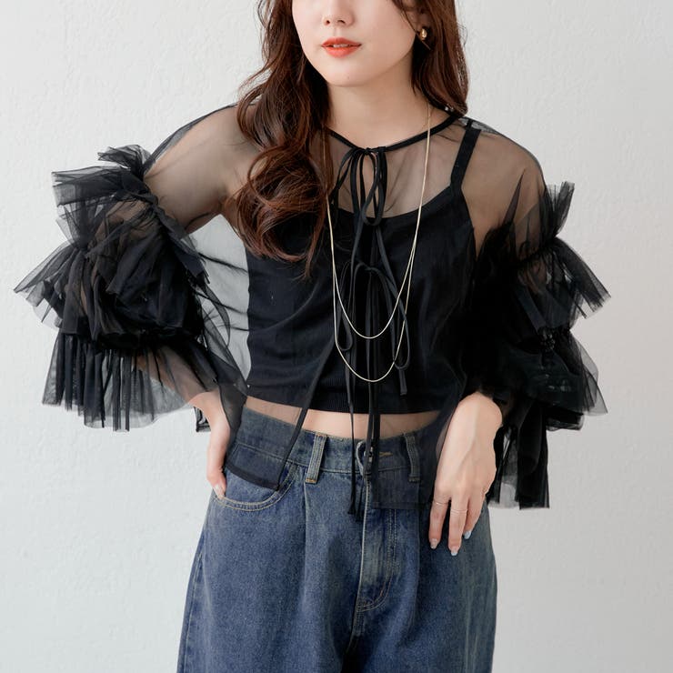 2wayチュールブラウス[品番：OLOW0012660]｜RMAF NICE CLAUP