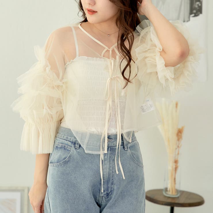 2wayチュールブラウス[品番：OLOW0012660]｜RMAF NICE CLAUP