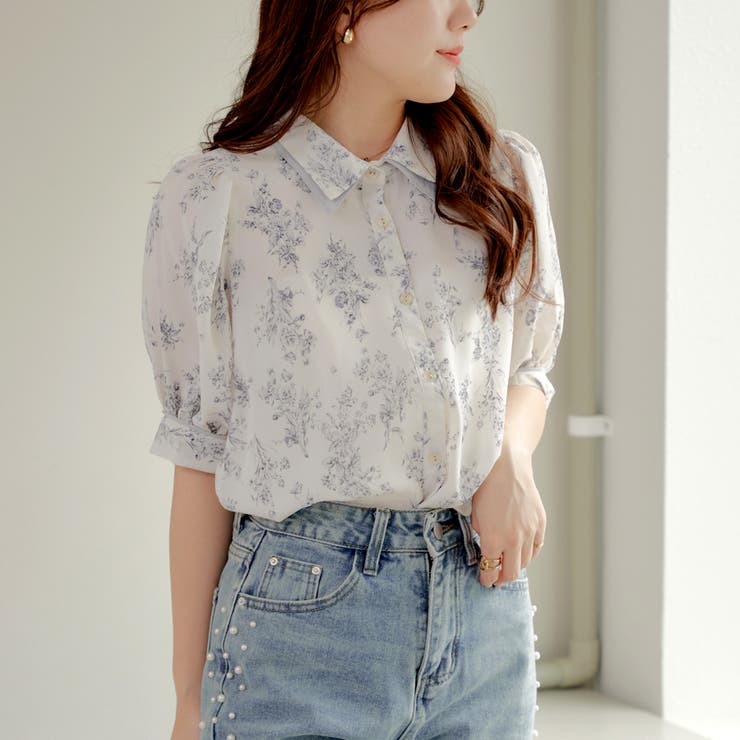 2枚襟配色ブラウス[品番：OLOW0013028]｜RMAF NICE CLAUP / OLIVE des 