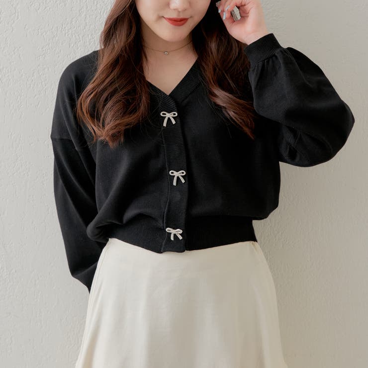 リボンカーディガン[品番：OLOW0012604]｜RMAF NICE CLAUP / OLIVE des