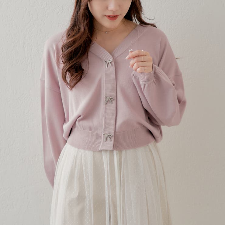 リボンカーディガン[品番：OLOW0012604]｜RMAF NICE CLAUP / OLIVE des