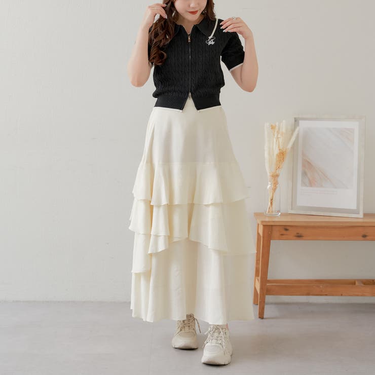 ケーブルZIP襟ニット[品番：OLOW0012813]｜RMAF NICE CLAUP / OLIVE