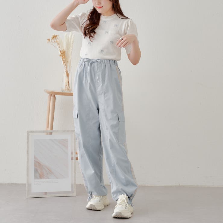 リボン刺繍ニット[品番：OLOW0012912]｜RMAF NICE CLAUP / OLIVE