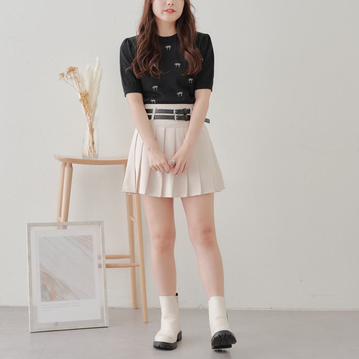 リボン刺繍ニット[品番：OLOW0012912]｜RMAF NICE CLAUP / OLIVE des