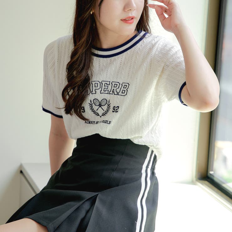 カレッジグラフィックサマーニット[品番：OLOW0013335]｜RMAF NICE