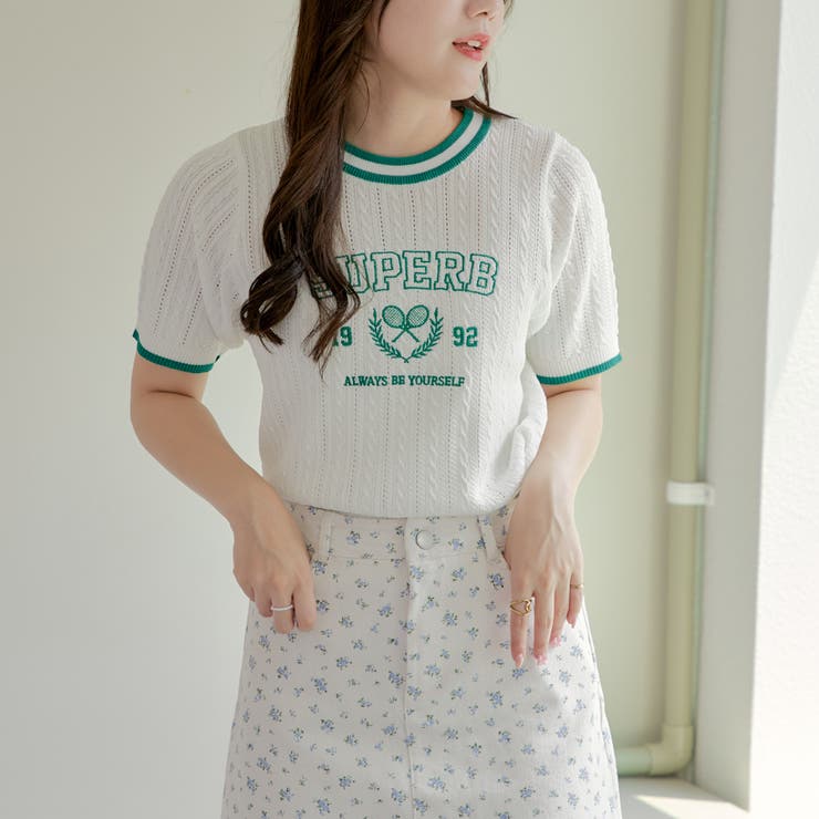 カレッジグラフィックサマーニット[品番：OLOW0013335]｜RMAF NICE
