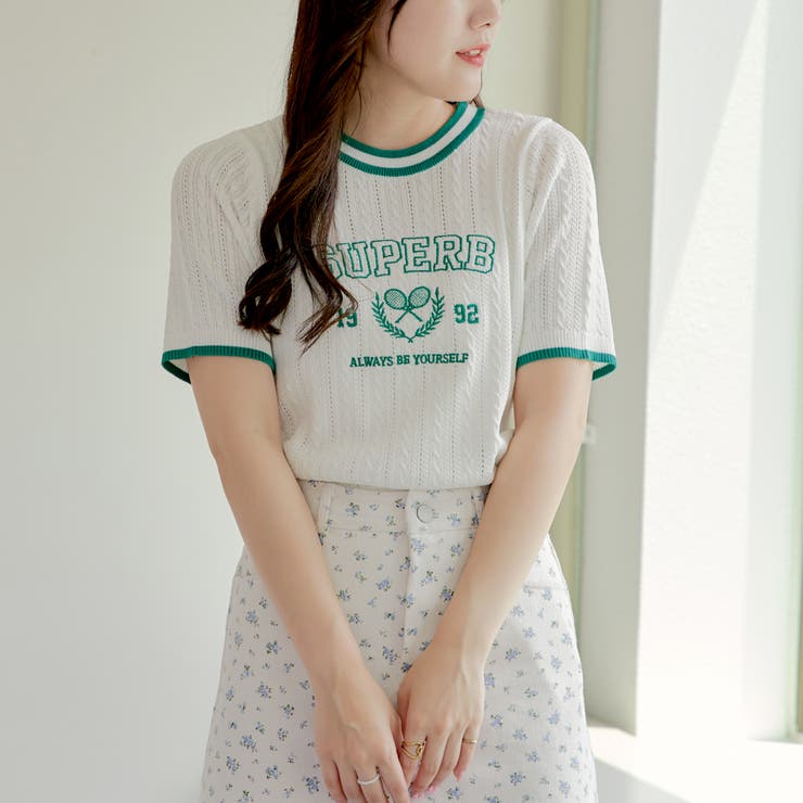カレッジグラフィックサマーニット[品番：OLOW0013335]｜RMAF NICE