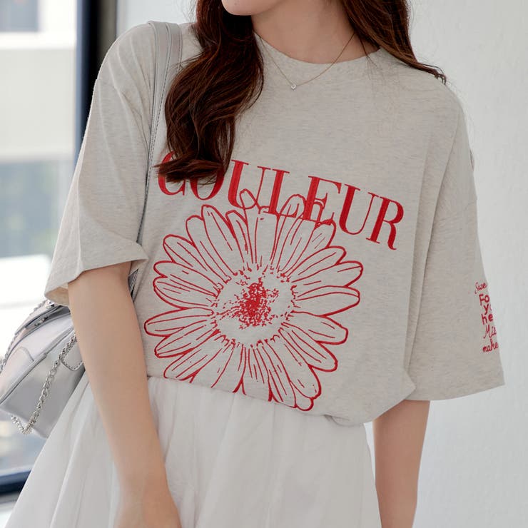 お花刺繍T[品番：OLOW0013520]｜OLIVE des OLIVE OUTLET（オリーブデ 