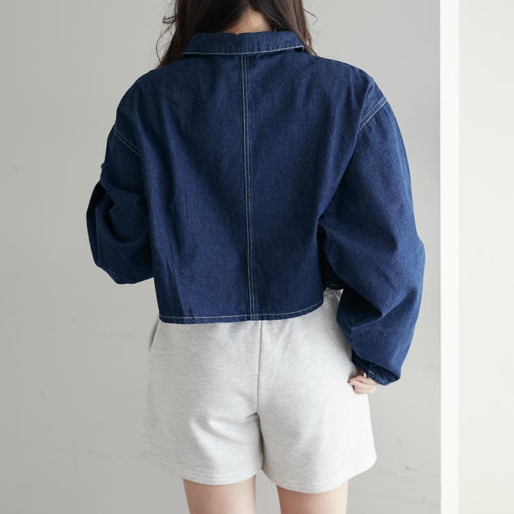 春アウターにおすすめ】ダブルZIPデニムブルゾン[品番