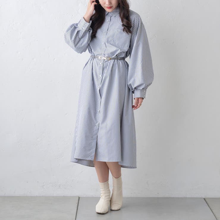 袖ボリュームシャツワンピース[品番：OLOW0012251]｜RMAF NICE