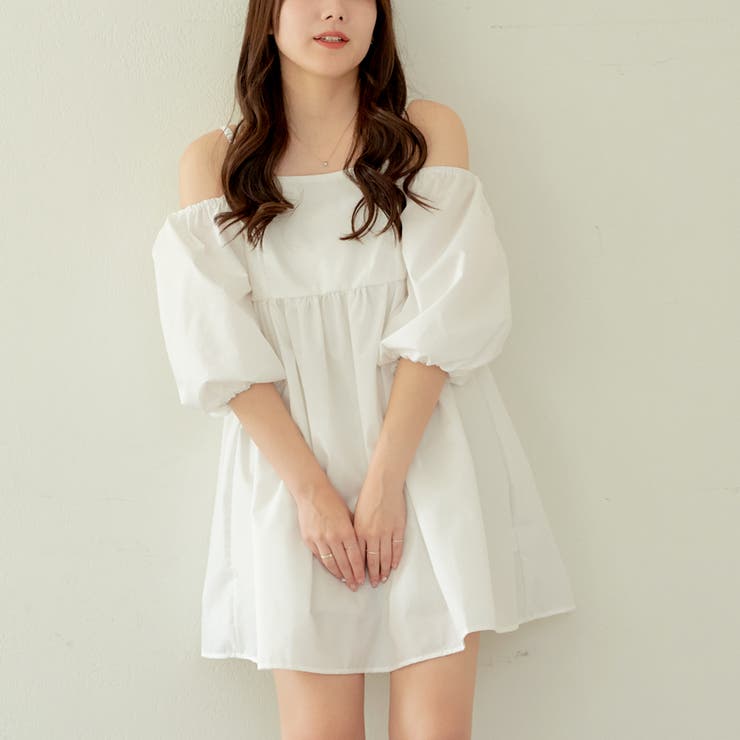 オフショルミニワンピ[品番：OLOW0012514]｜RMAF NICE CLAUP