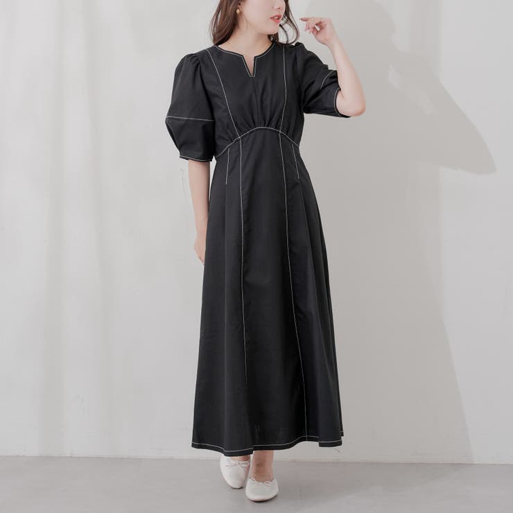 袖ボリュームワンピース[品番：OLOW0013415]｜RMAF NICE CLAUP / OLIVE
