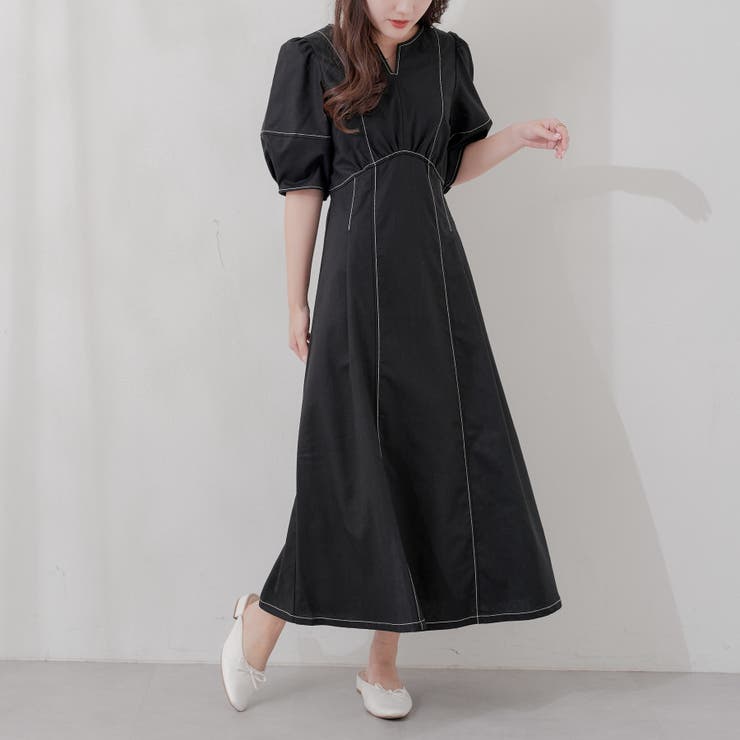 オリーブデオリーブ イレヘムキャミチュニックワンピース ブラック OLIVE des OLIVE（オリーブデオリーブ）の「イレヘムキャミ