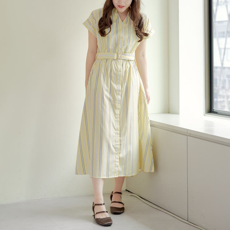 スキッパーシャツワンピース[品番：OLOW0013465]｜RMAF NICE