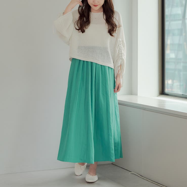 ルイルエブティック RUIRUE BOUTIQUE ストレッチ ｜ 選べるシルエット・丈 ボンディング ボリューム 美脚スカート ｜ ダンボールニット フレアスカート  ロングスカート コクーンスカート ウエストゴム オフィスカジュアル （Bタイプ/ブラック） -靴＆ファッション通販 ... [etoll] ギャザーボリュームフレアスカート ボトムス 無地 ロングスカート ボリュームスカート ロング丈 マキシ丈 裏地付き