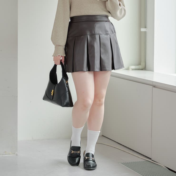 合皮プリーツミニスカート[品番：OLOW0014151]｜RMAF NICE CLAUP