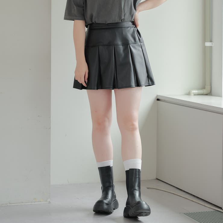 合皮プリーツミニスカート[品番：OLOW0014151]｜RMAF NICE CLAUP