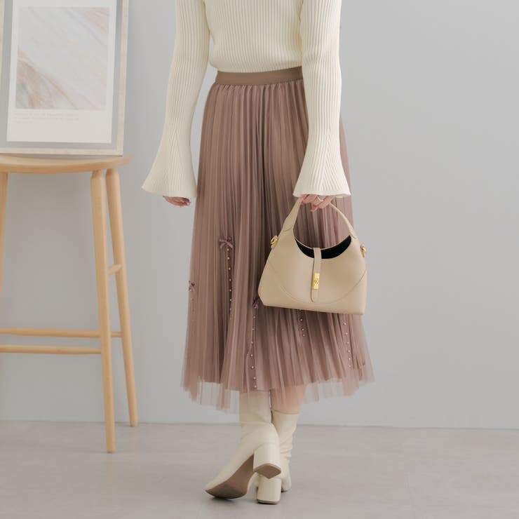 リボンパールチュールスカート[品番：OLOW0014345]｜RMAF NICE CLAUP  