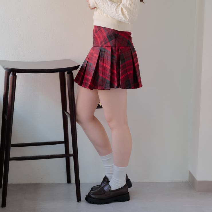 チェックプリーツミニスカート[品番：OLOW0014557]｜RMAF NICE