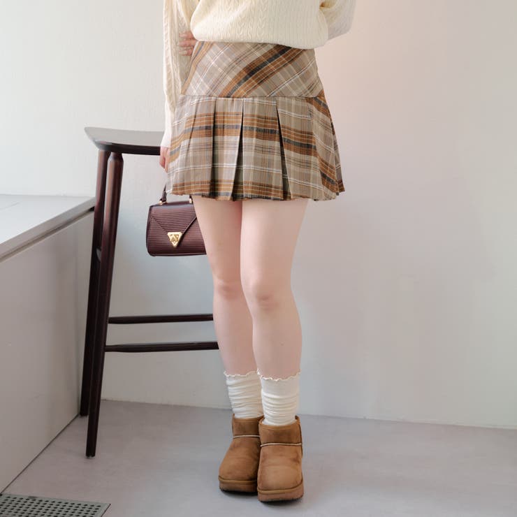 チェックプリーツミニスカート[品番：OLOW0014557]｜RMAF NICE
