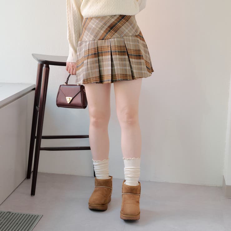 チェックプリーツミニスカート[品番：OLOW0014557]｜RMAF NICE