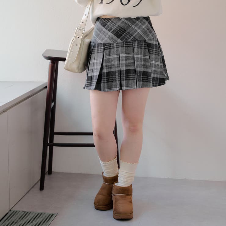 チェックプリーツミニスカート[品番：OLOW0014557]｜RMAF NICE CLAUP 