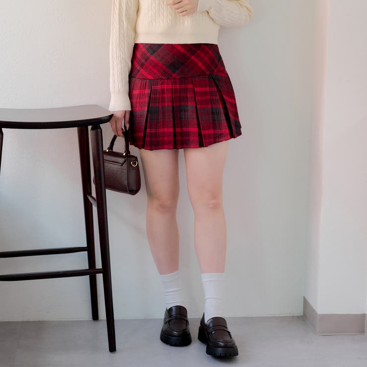 チェックプリーツミニスカート[品番：OLOW0014557]｜RMAF NICE