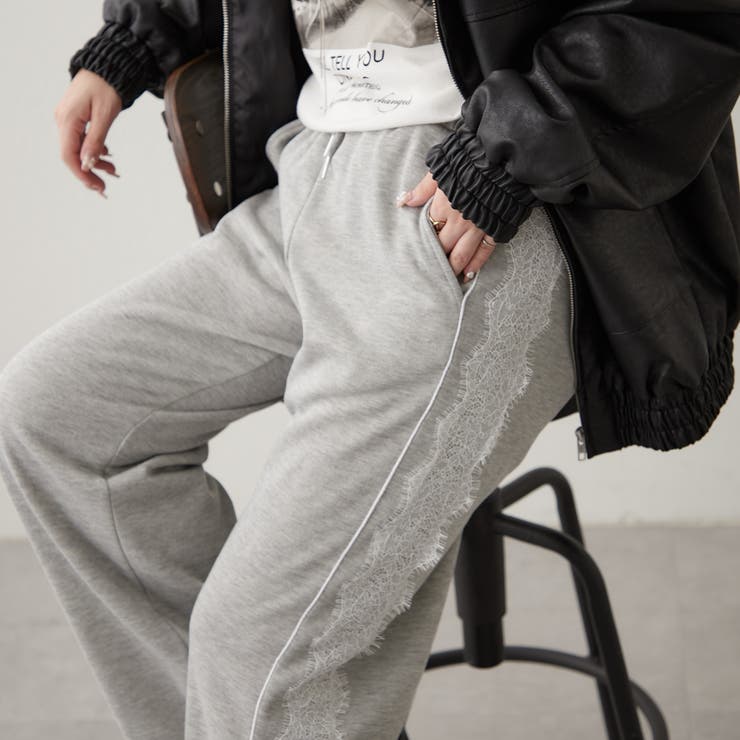 サイドレース裏起毛パンツ[品番：OLOW0014853]｜RMAF NICE CLAUP