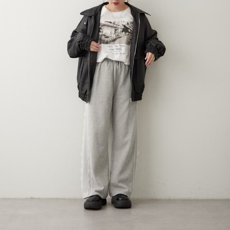 サイドレース裏起毛パンツ[品番：OLOW0014853]｜RMAF NICE CLAUP