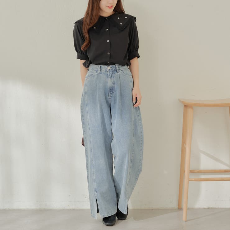 襟刺しゅうレースブラウス | RMAF NICE CLAUP / OLIVE des OLIVE | 詳細画像14