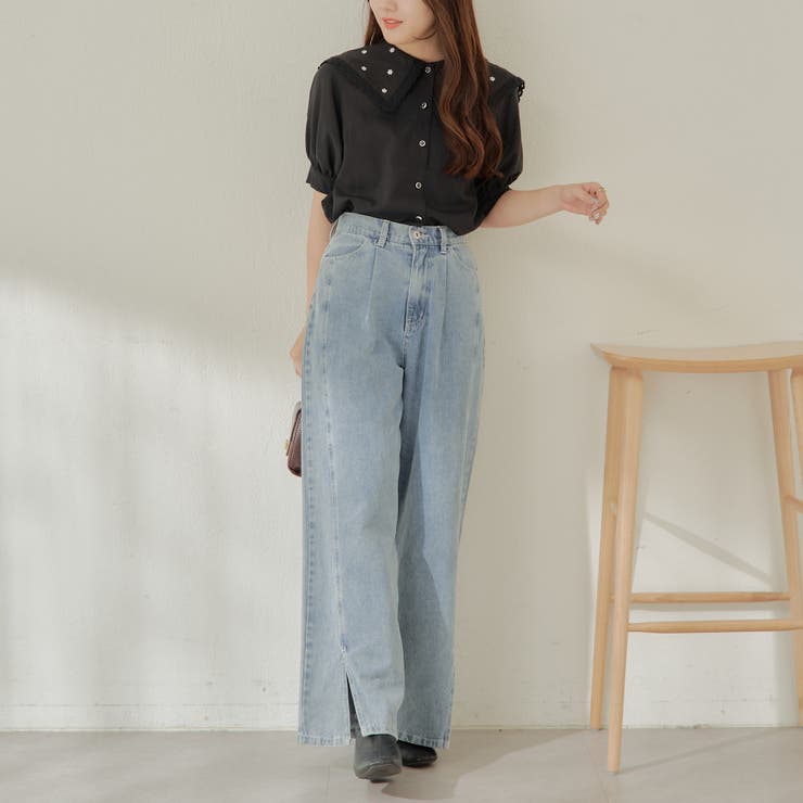 襟刺しゅうレースブラウス | RMAF NICE CLAUP / OLIVE des OLIVE | 詳細画像15