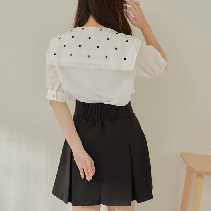 襟刺しゅうレースブラウス | RMAF NICE CLAUP / OLIVE des OLIVE | 詳細画像5