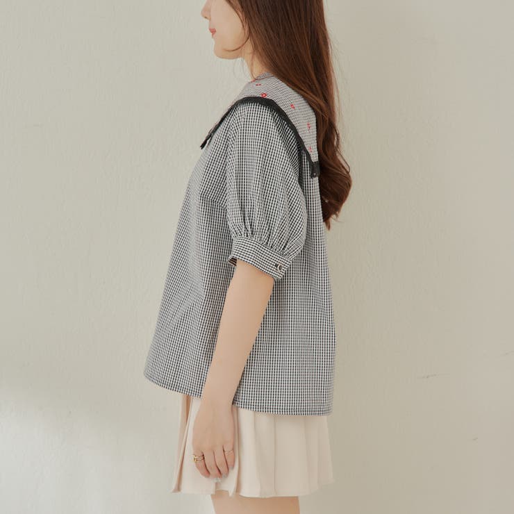 襟刺しゅうレースブラウス | RMAF NICE CLAUP / OLIVE des OLIVE | 詳細画像27