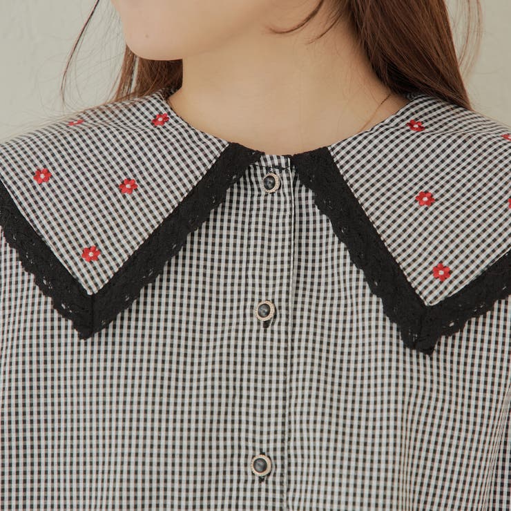 襟刺しゅうレースブラウス | RMAF NICE CLAUP / OLIVE des OLIVE | 詳細画像30