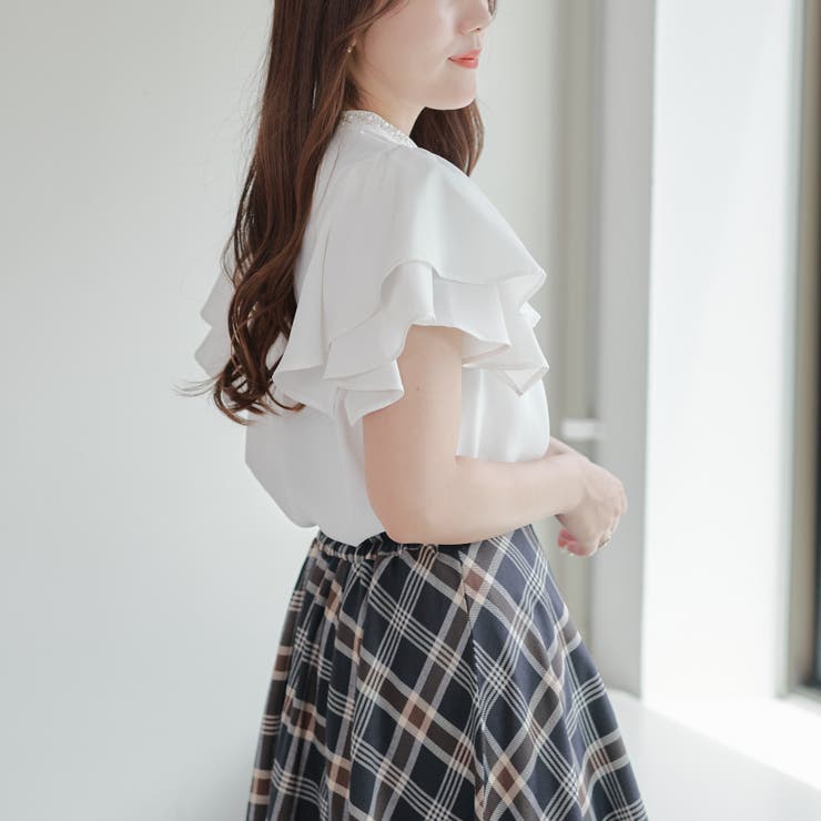 衿ビジューラッフルブラウス | RMAF　NICE CLAUP / OLIVE des OLIVE | 詳細画像11 