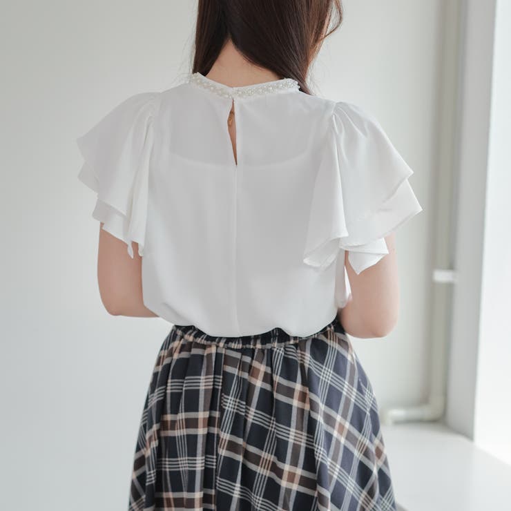 衿ビジューラッフルブラウス | RMAF　NICE CLAUP / OLIVE des OLIVE | 詳細画像12 