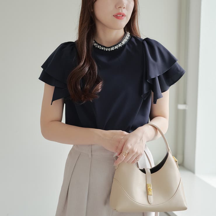 衿ビジューラッフルブラウス | RMAF　NICE CLAUP / OLIVE des OLIVE | 詳細画像17 