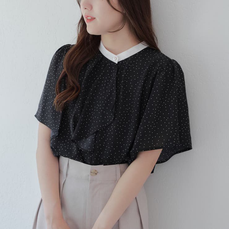 Aimeine エメイン ドレープネックカフススリーブブラウス オフショルダー Aimeine エメイン ドレープネックカフススリーブブラウス オフショルダー