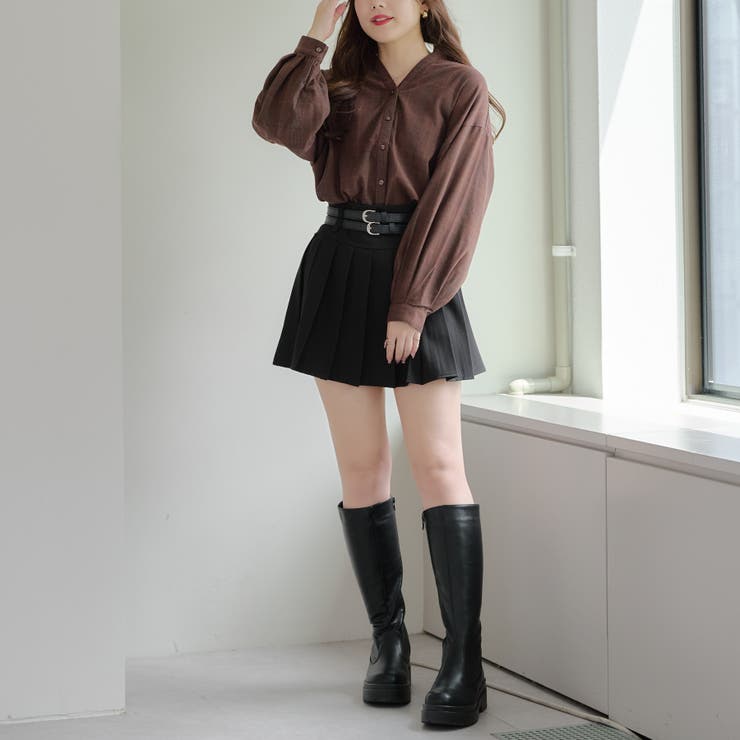 チェックたけのこタックブラウス[品番：OLOW0014347]｜RMAF NICE CLAUP