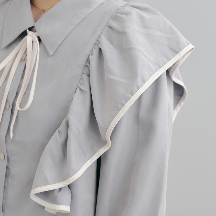 パイピングフリルブラウス[品番：OLOW0014430]｜RMAF NICE CLAUP