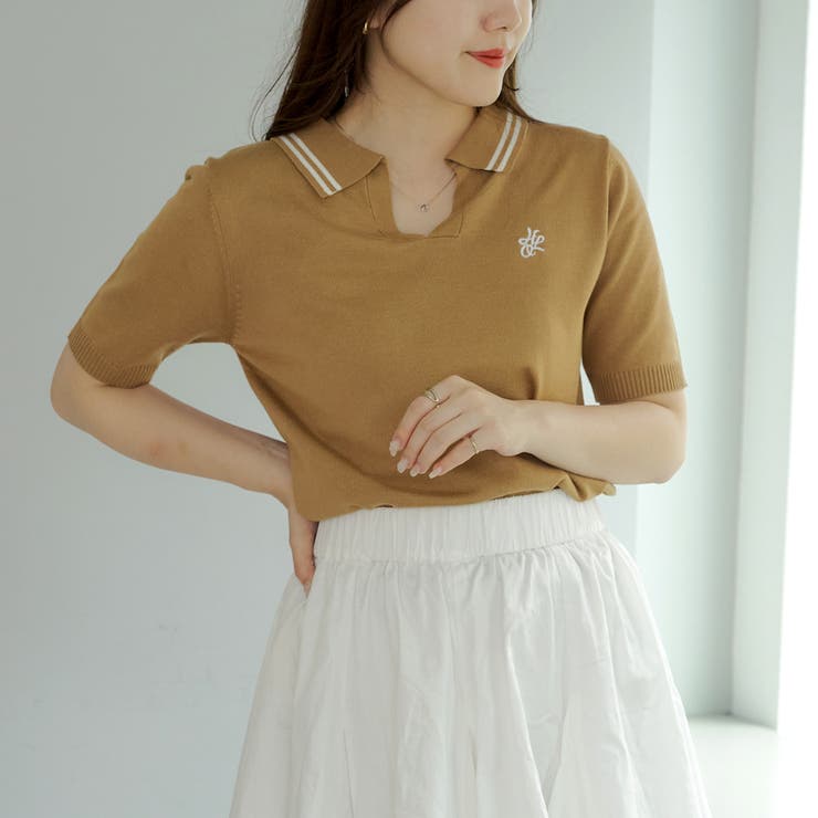 スキッパーポロニット | RMAF　NICE CLAUP / OLIVE des OLIVE | 詳細画像2 