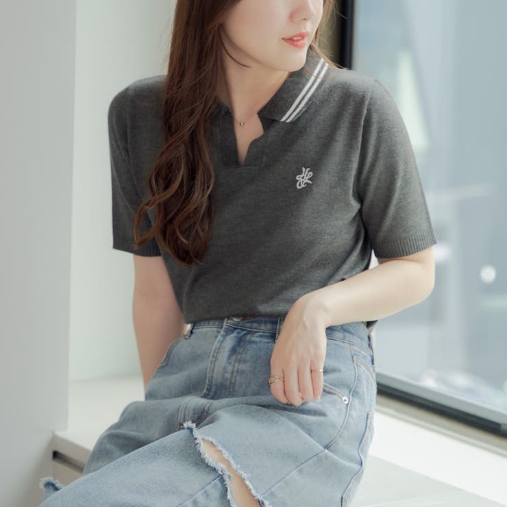 スキッパーポロニット | RMAF　NICE CLAUP / OLIVE des OLIVE | 詳細画像11 
