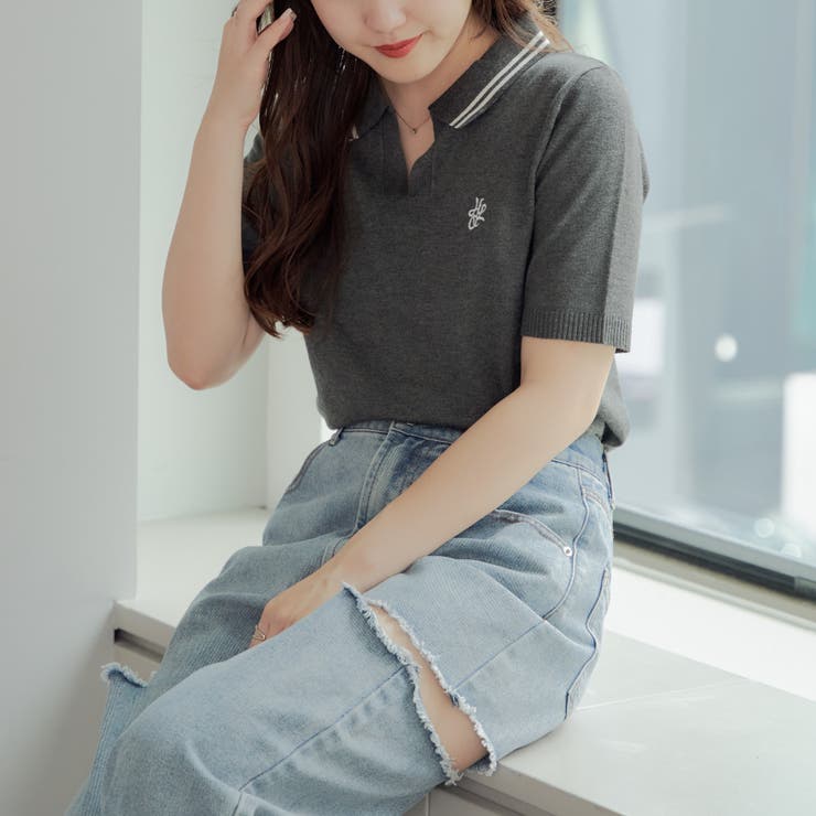 スキッパーポロニット | RMAF　NICE CLAUP / OLIVE des OLIVE | 詳細画像12 
