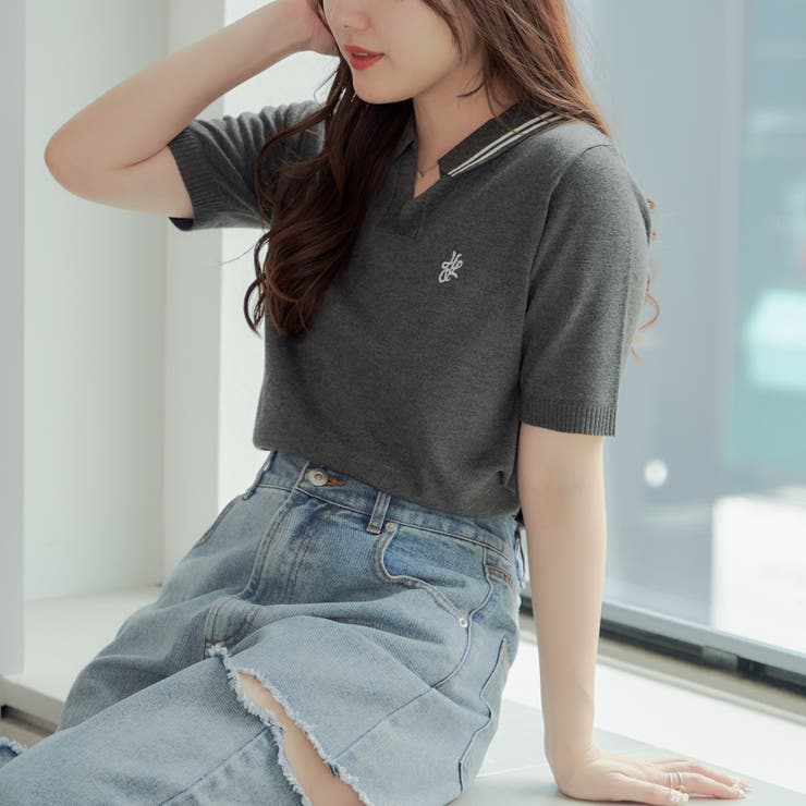 スキッパーポロニット | RMAF　NICE CLAUP / OLIVE des OLIVE | 詳細画像13 