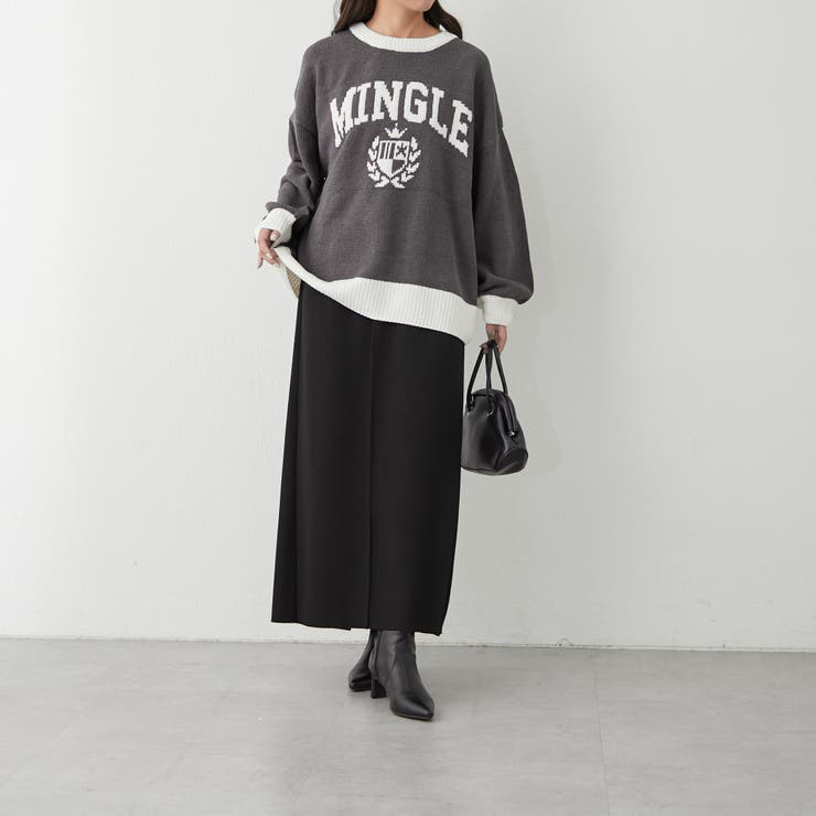 正規品♡リブプルオーバー＆レギンス♡グレー マットモールカレッジ図案リンガープルオーバー[品番：OLOW0014690