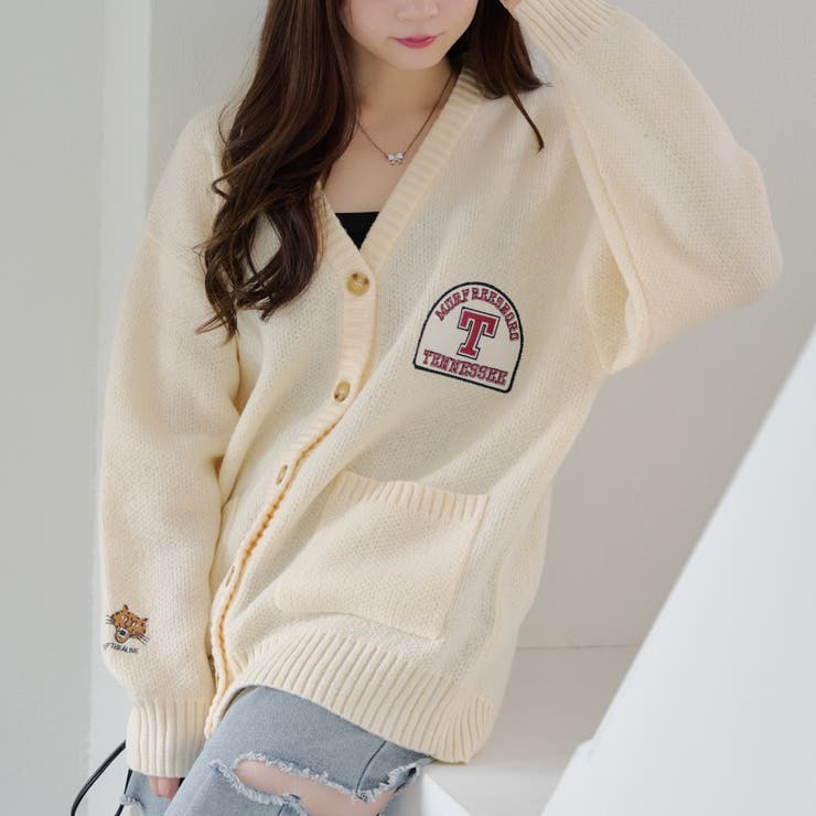 6 ロク　ワッペンカーディガン 6｜ロクのカーディガン/ボレロ通販 - ZOZOTOWN