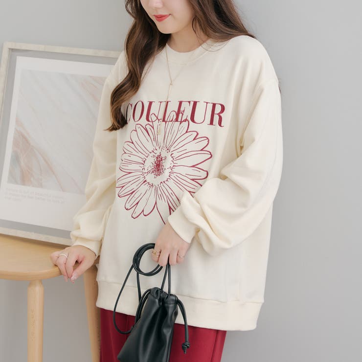 韓国っぽ、お花刺繍スウェット[品番：OLOW0014434]｜RMAF NICE