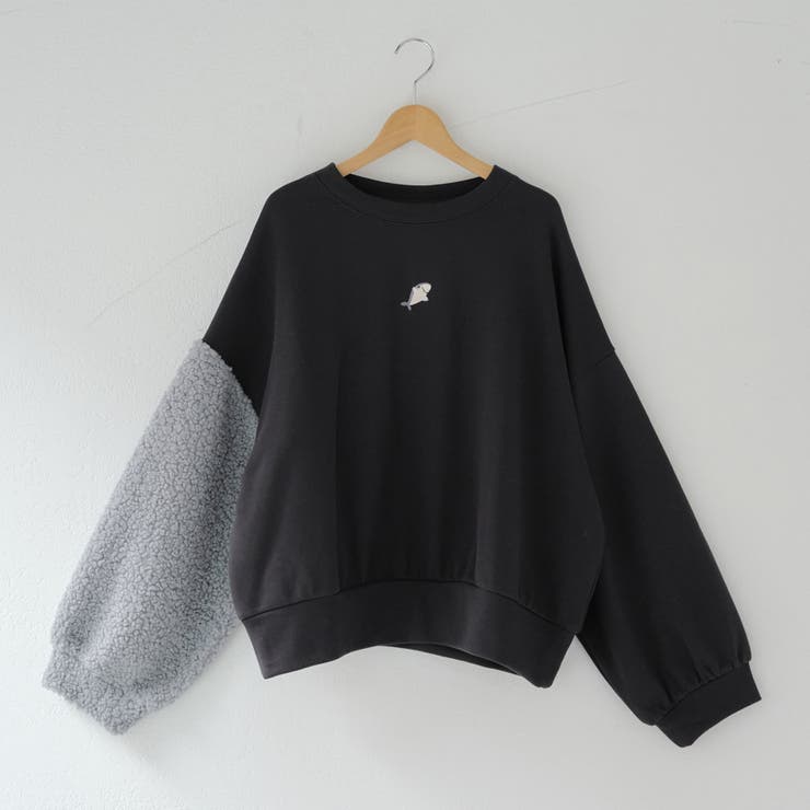 ブラック | 【大人気アニマルシリーズ】サメ片袖トレーナー | RMAF　NICE CLAUP / OLIVE des OLIVE